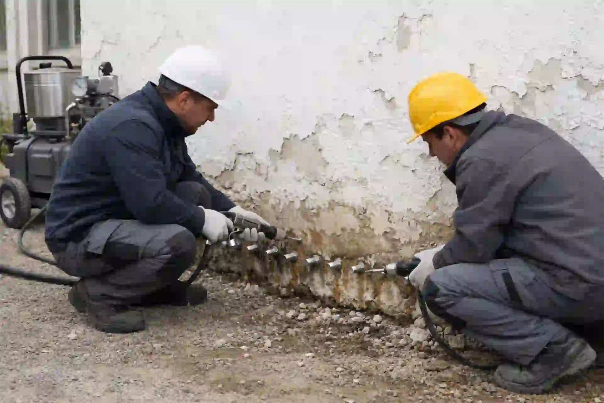 Mur humide à traiter à Herblay-sur-Seine